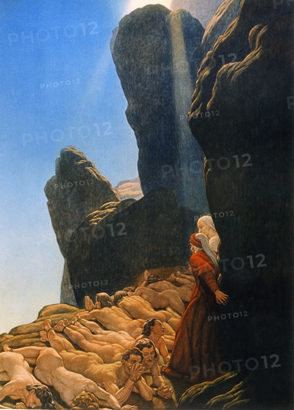 "The Divine Comedy", Purgatorio: Dante and Virgil frightened by the earthquake