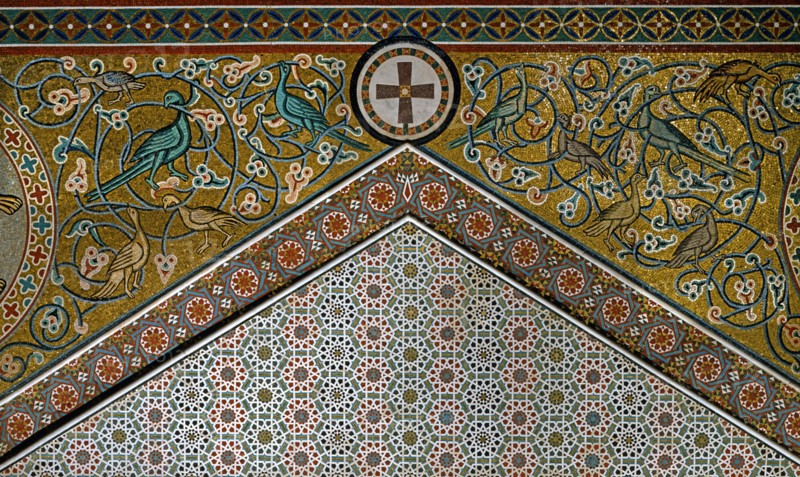 Trône royal de la chapelle palatine de Palerme (détail)
