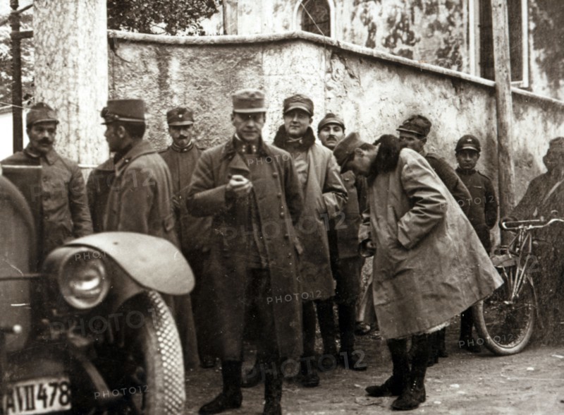 L'arrivée des plénipotentiaires autrichiens à Borghetto en 1918