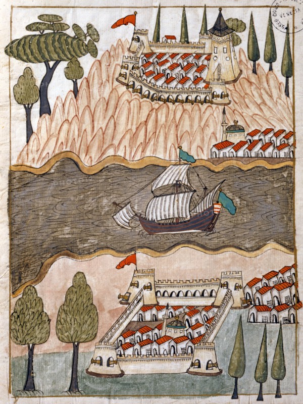 The two fortresses on each side of the Bosphorus