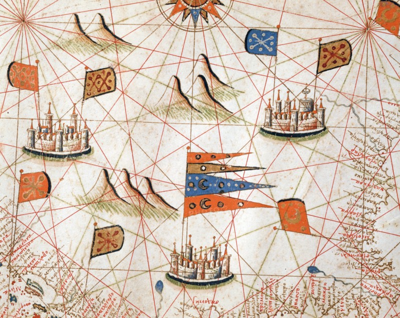 Marine chart of the Mediterranean Basin, the Black Sea and the Azov Sea