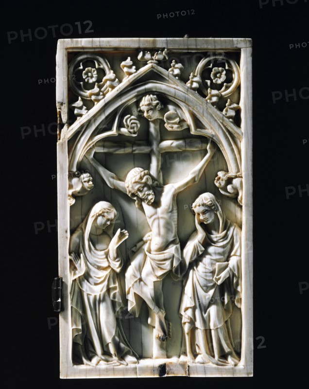 Ivory sheet representing Christ on the Cross