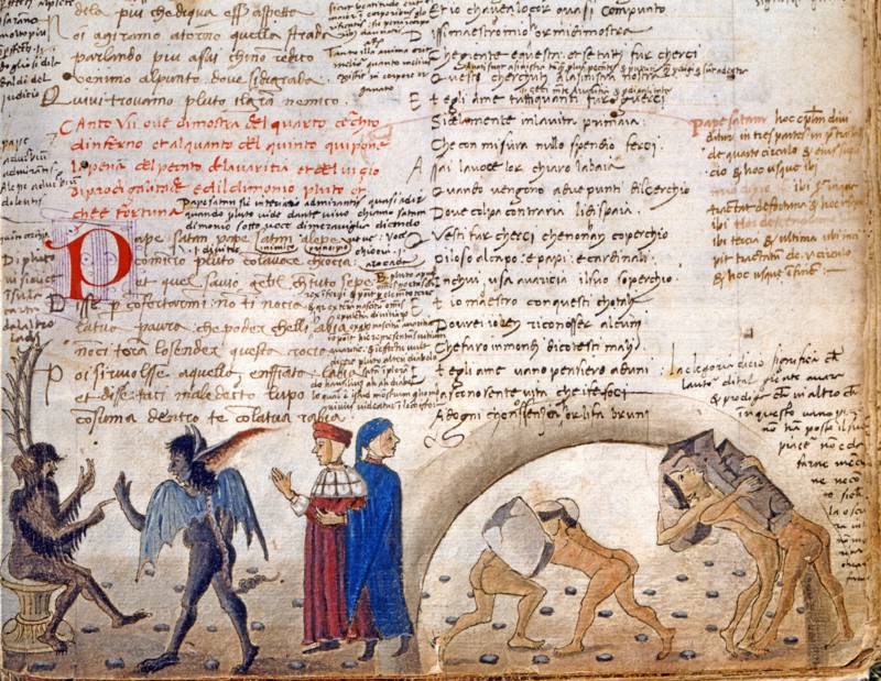 The 'Divine Comedy', Inferno (Hell): Dante and Virgil meeting Plutus