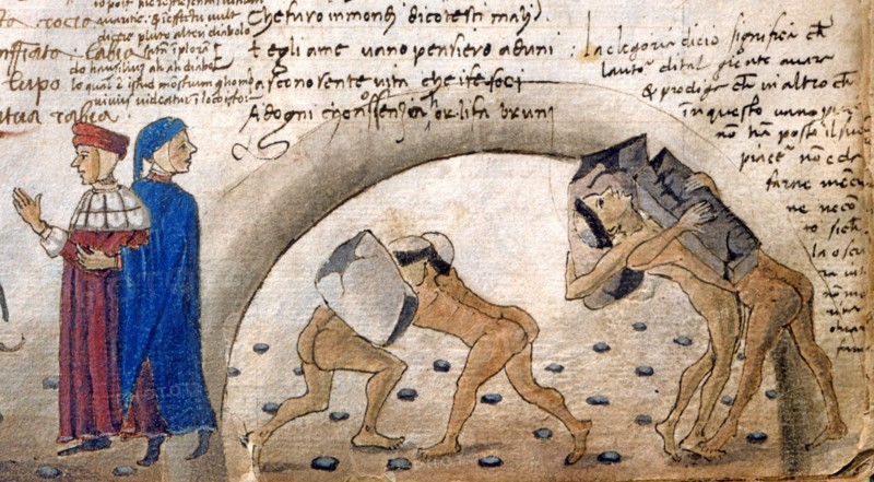 The 'Divine Comedy', Inferno (Hell): Dante and Virgil meeting Plutus
