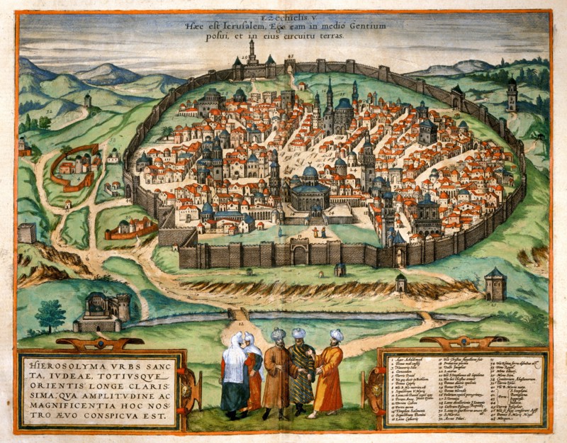 Map of the ancient city of Jerusalem