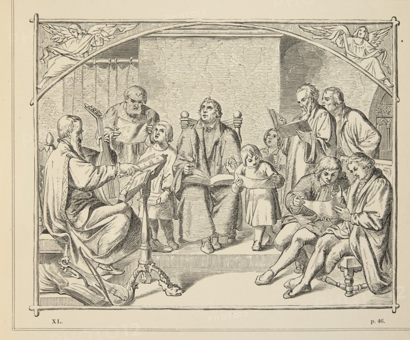 La vie de Martin Luther : Luther chantant chez lui