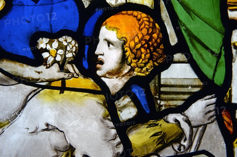 Ulysses defends himself against the witch Circe thanks to the Moly herb given by Mercury (detail)