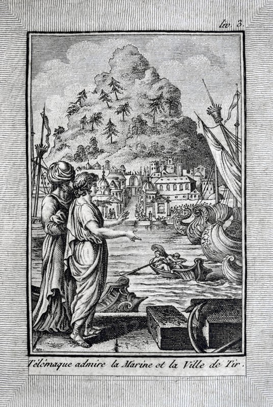 Télémaque admire la flotte et la ville de Tyr