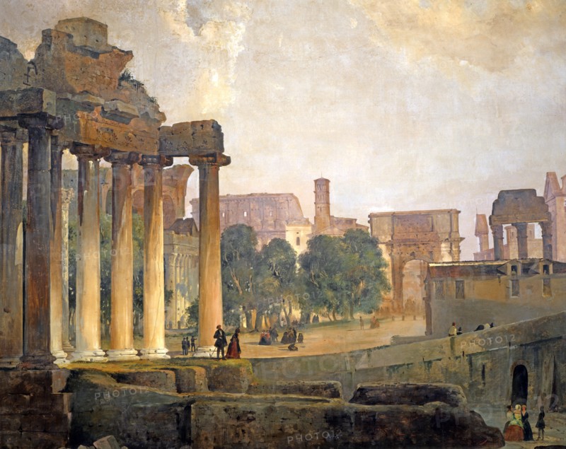 Caffi, View of the Roman Forum (detail)