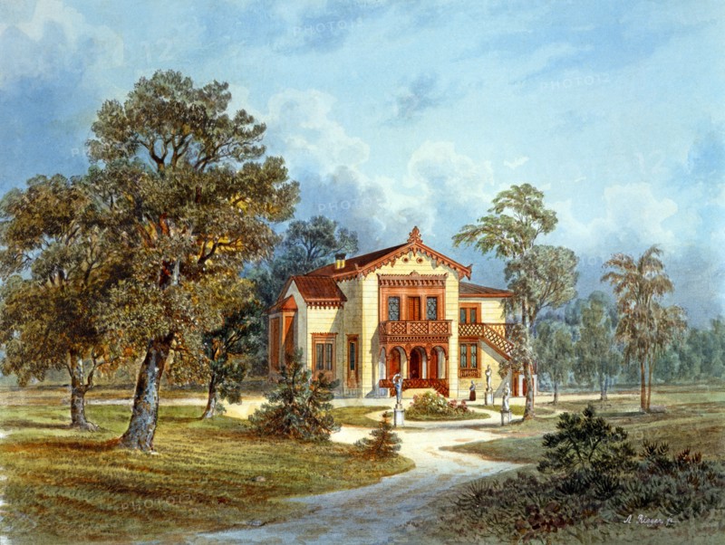 Alberto Rieger, Vue du chalet "Villa Revoltella"