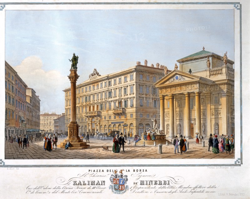 Marco Moro, Vue de la Piazza della Borsa à Trieste