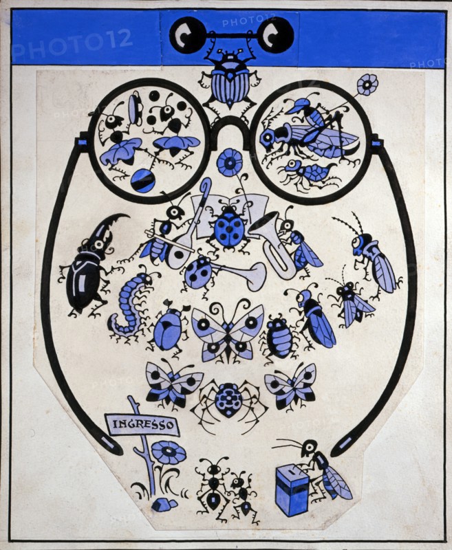 Antonio Rubino, Dessin pour l'histoire "Les insectes au théâtre"
