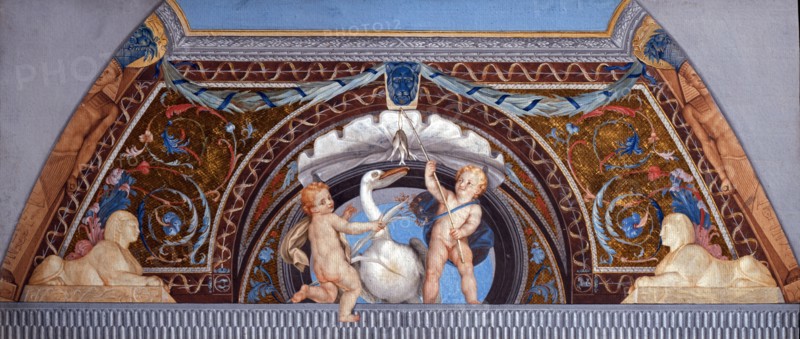 Mengs, Projet pour la décoration d'une voûte : Putti et pélican