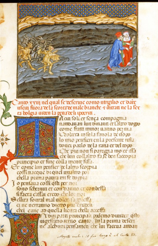 "La Divine Comédie", L'Enfer : Dante et Virgile chassés par les démons ailés