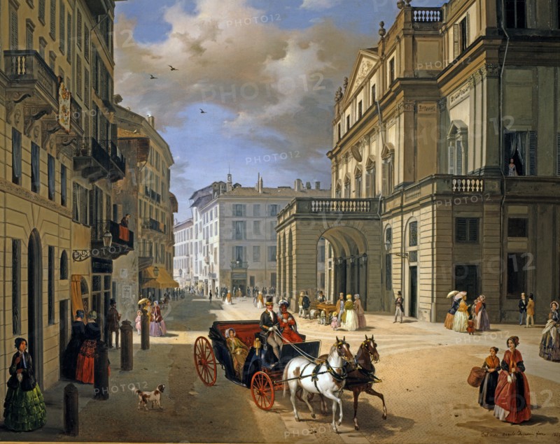 Vue du Théâtre de la Scala à Milan