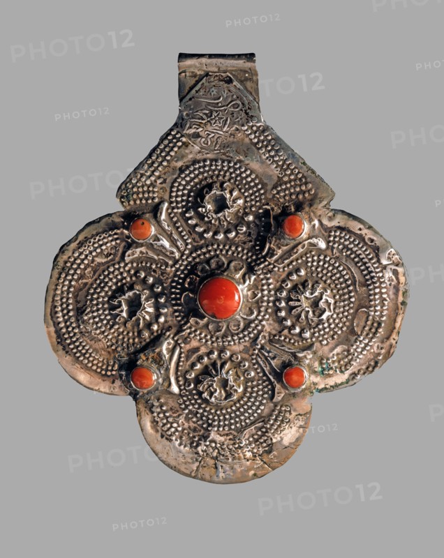 Pendentif marocain en argent et corail