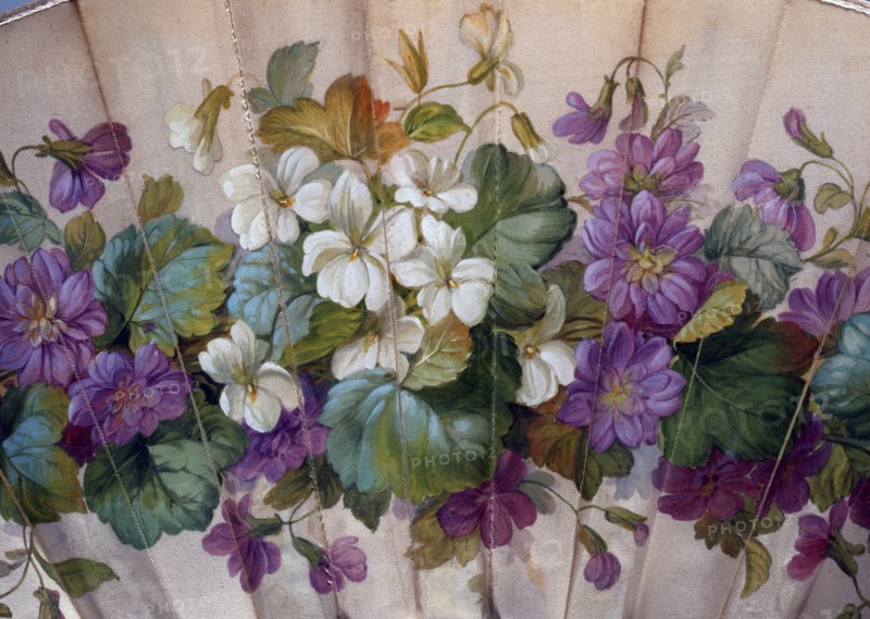 Eventail "Violettes", de l'Atelier "Alexandre Paris"