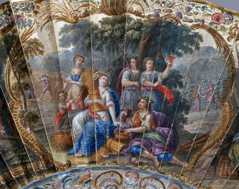Eventail "Les Quatre Saisons"