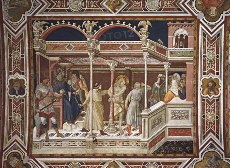 Lorenzetti, Flagellation of Christ. Christ at the Column
