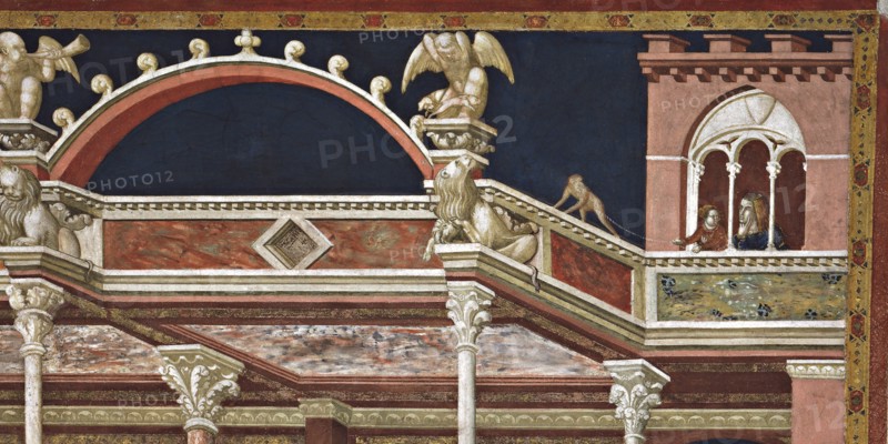 Lorenzetti, Flagellation of Christ. Christ at the Column (detail)