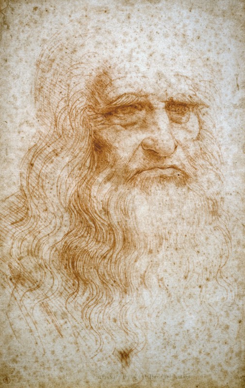 Copie de l'autoportrait de Léonard de Vinci de la bibliothèque royale de Turin