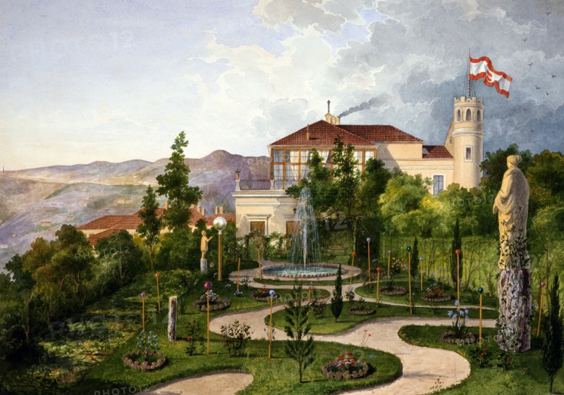 Germano Prosdocimi, Outside the Villa Lazarovich in Trieste