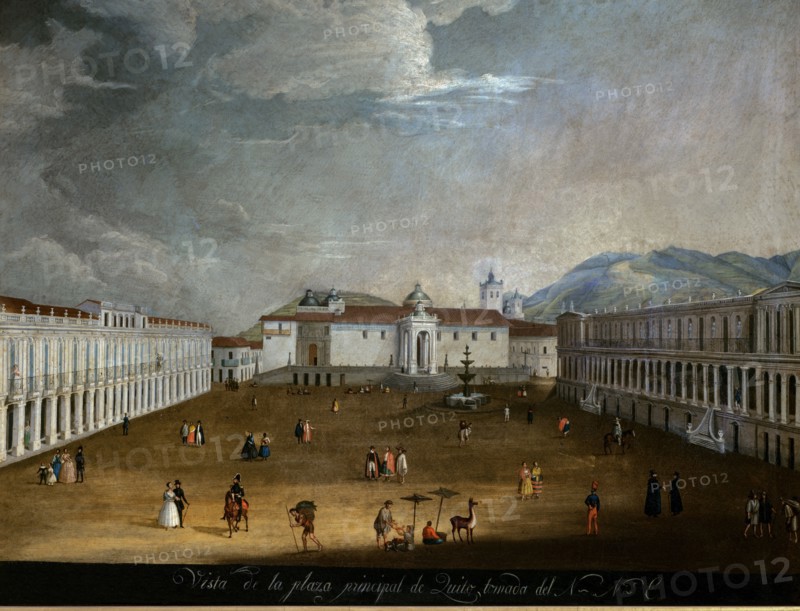 Vue de la place de Quito