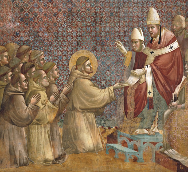 Giotto, Le Pape Innocent III approuve la Règle de saint François (détail)
