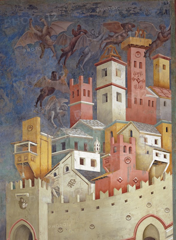 Giotto, Saint François chasse les démons d'Arezzo (détail)
