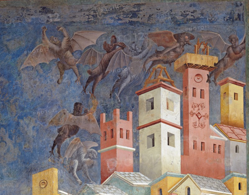 Giotto, Saint François chasse les démons d'Arezzo (détail)