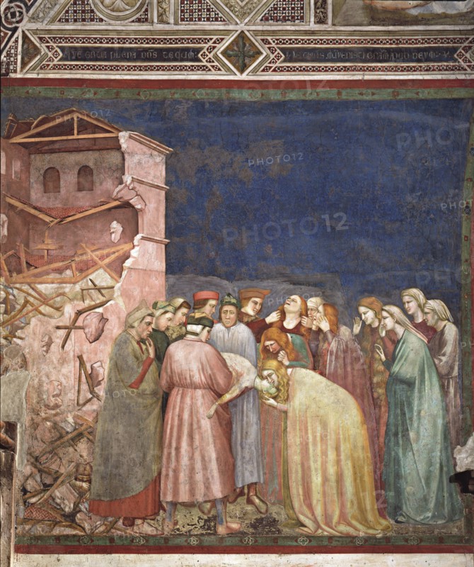 Giotto, La mort du garçon de Suessa