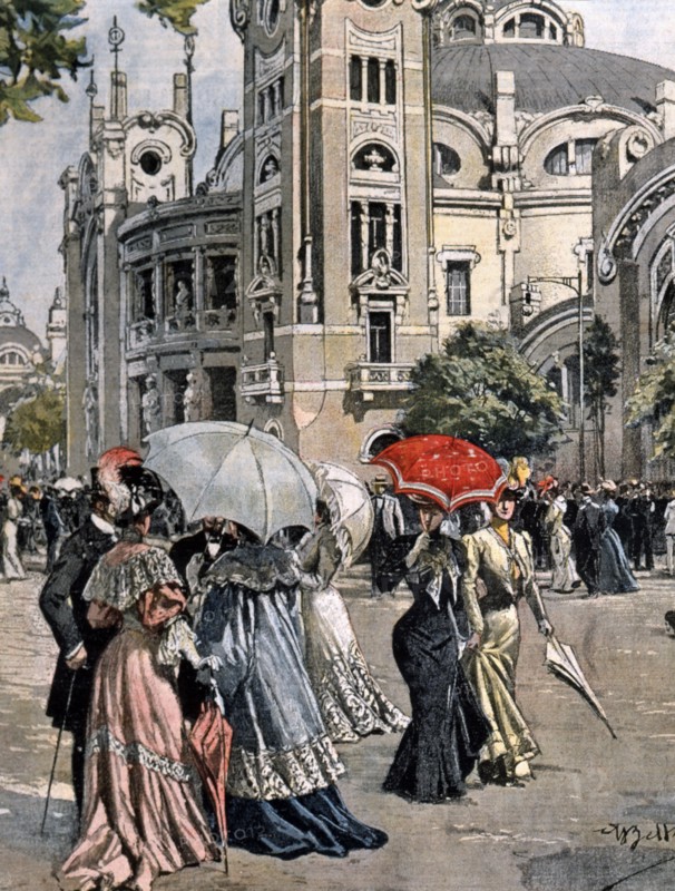 L'exposition internationale de Milan, à l'extérieur de la salle des fêtes (1906)