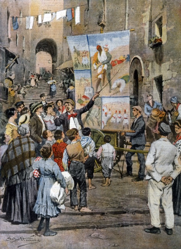 La poésie de la guerre : les dernières chansons populaires inspirées par la guerre en Libye sont maintenant chantées dans les rues de Naples (1912)