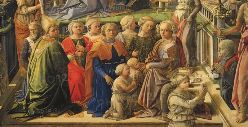Fra Filippo Lippi, Le Couronnement de la Vierge (détail)