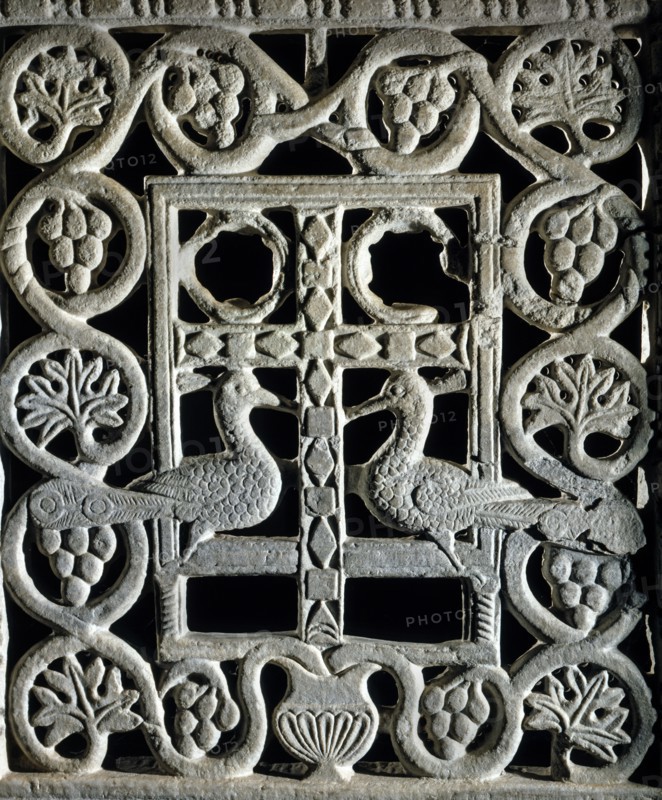 Panneau décoratif du chancel de la basilique San Apollinare Nuovo à Ravenne