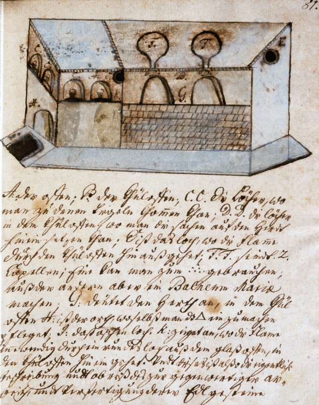 Athanor, four alchimique, manuscrit alchimique "Clavis Artis" attribué à Zoroastre (Zarathoustra)