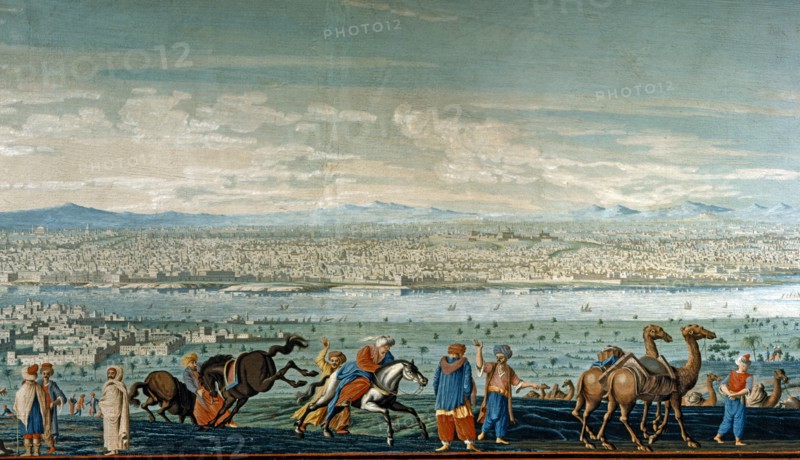 Baseggio, Vue du grand Caire depuis l'autre côté du Nil (détail)