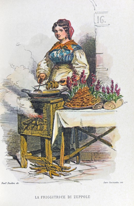 Petit métier de Naples : La friteuse de zeppole
