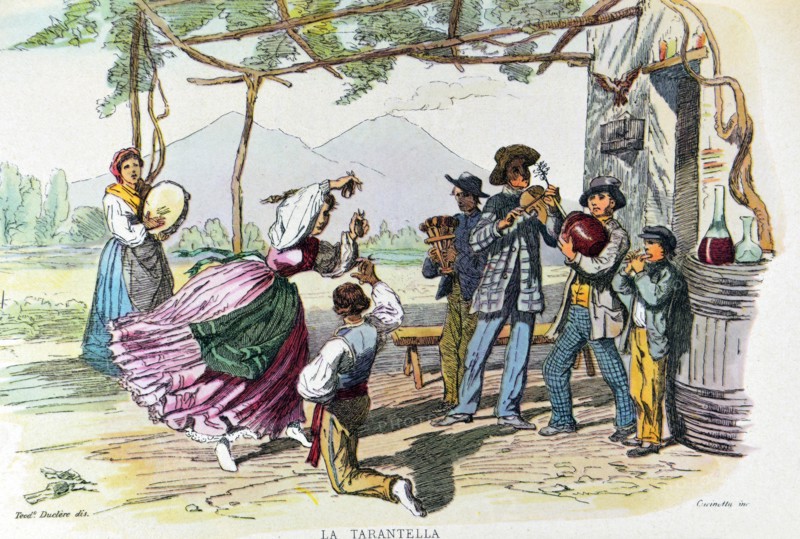Danseurs et musiciens de tarentelle