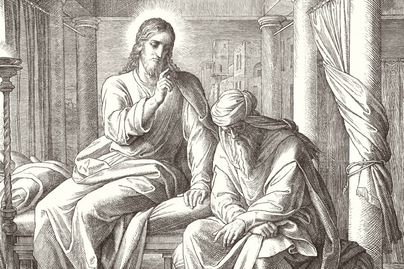 Carolsfeld, Jésus dans la maison de Nicodème (détail)