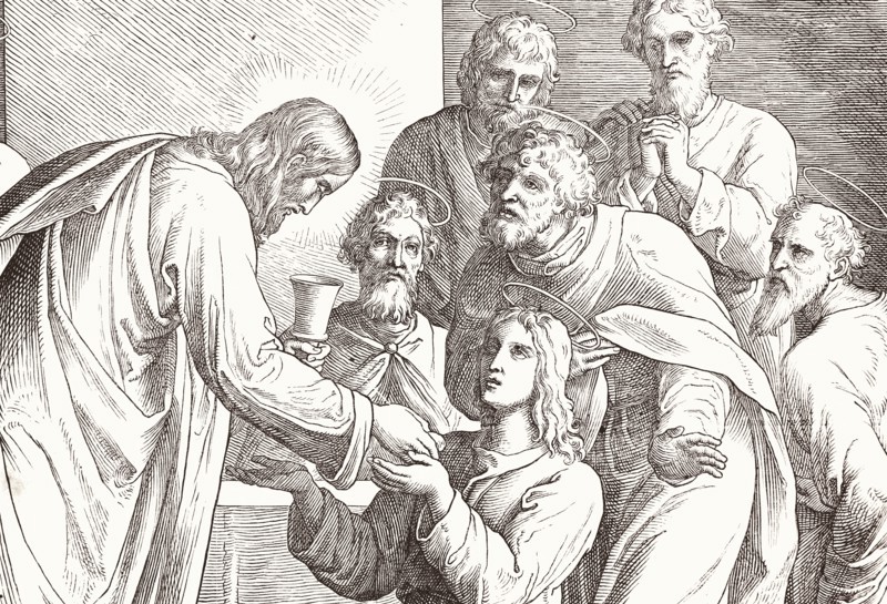 Carolsfeld, Jésus institue l'Eucharistie (détail)