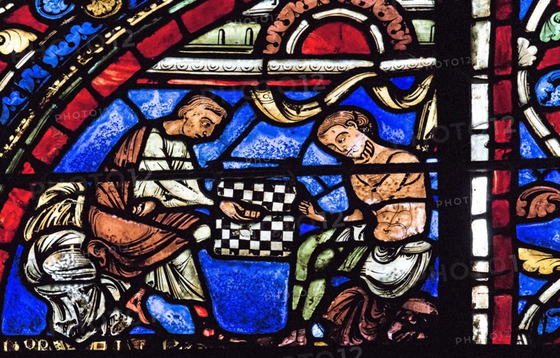 Stained glass window of the Chartres Cathedral