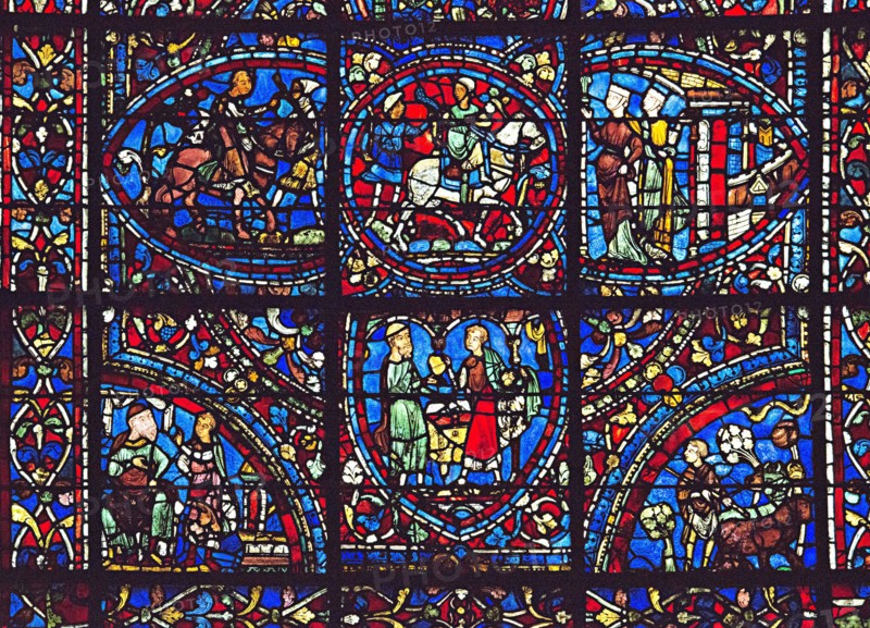 Parabole du fils prodigue (vitrail de Chartres)
