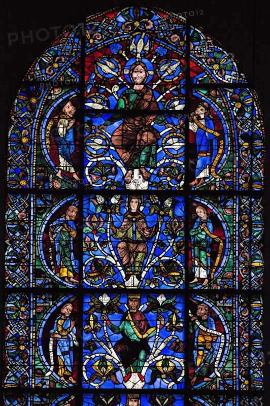 Stained glass window of the Chartres Cathedral