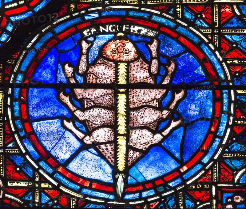 Le signe zodiacal du cancer (vitrail de Chartres)