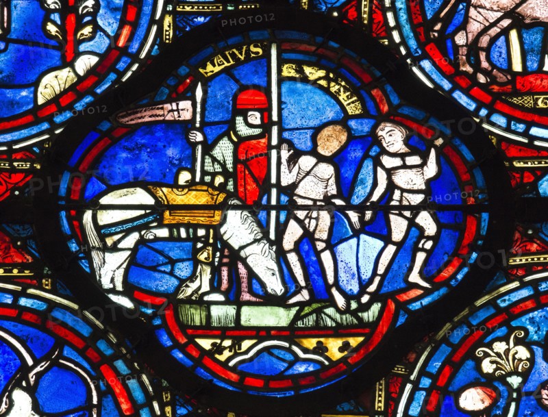 Signe zodiacal des gémeaux (vitrail de Chartres)