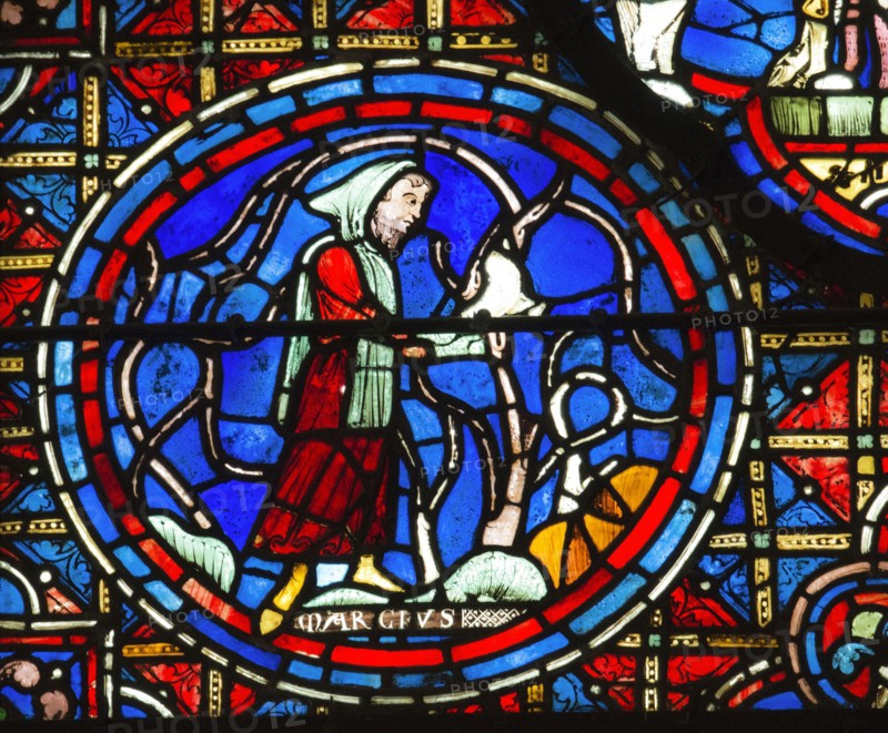 La taille de la vigne (vitrail de Chartres)