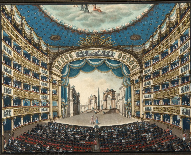 Interior of the San Carlo theatre in Naples