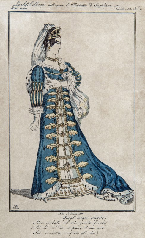 Isabella Colbran dans l'opéra "Elisabeth, Reine d'Angleterre" de Rossini