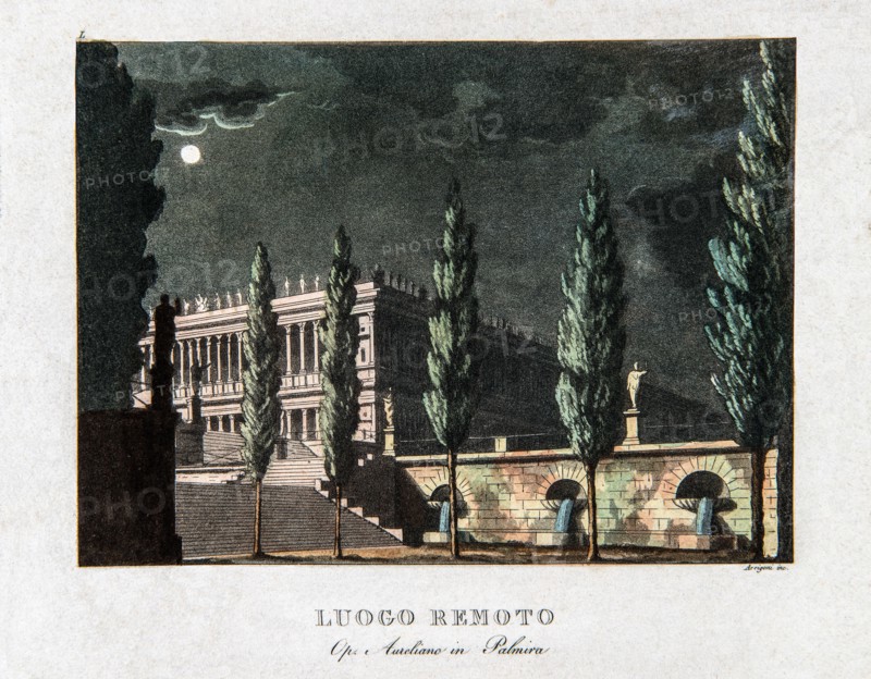 Décor de l'opéra "Aureliano in Palmira" de Rossini